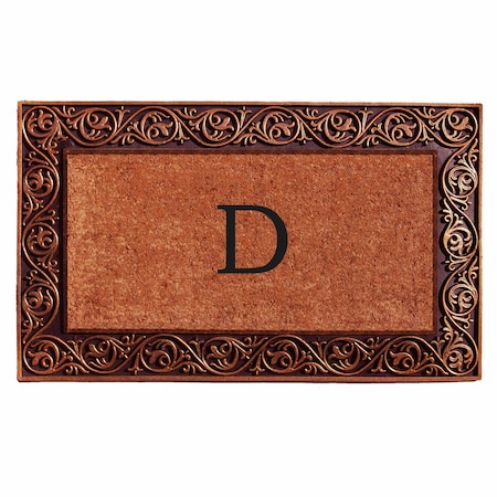 Monogram Door Mat, Bronze, Black, Natural, 18 in W x 30 in L